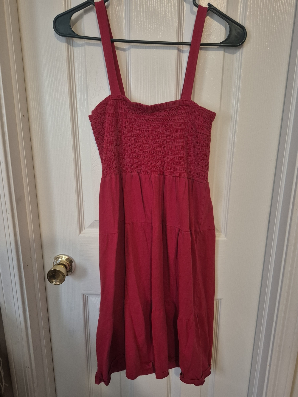 Faded Glory Red Sundress with Smocked Bodice